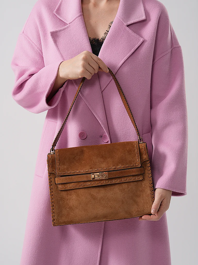 Tory Burch Ledertasche - Schultertasche Lee Radziwill Large Camel-image